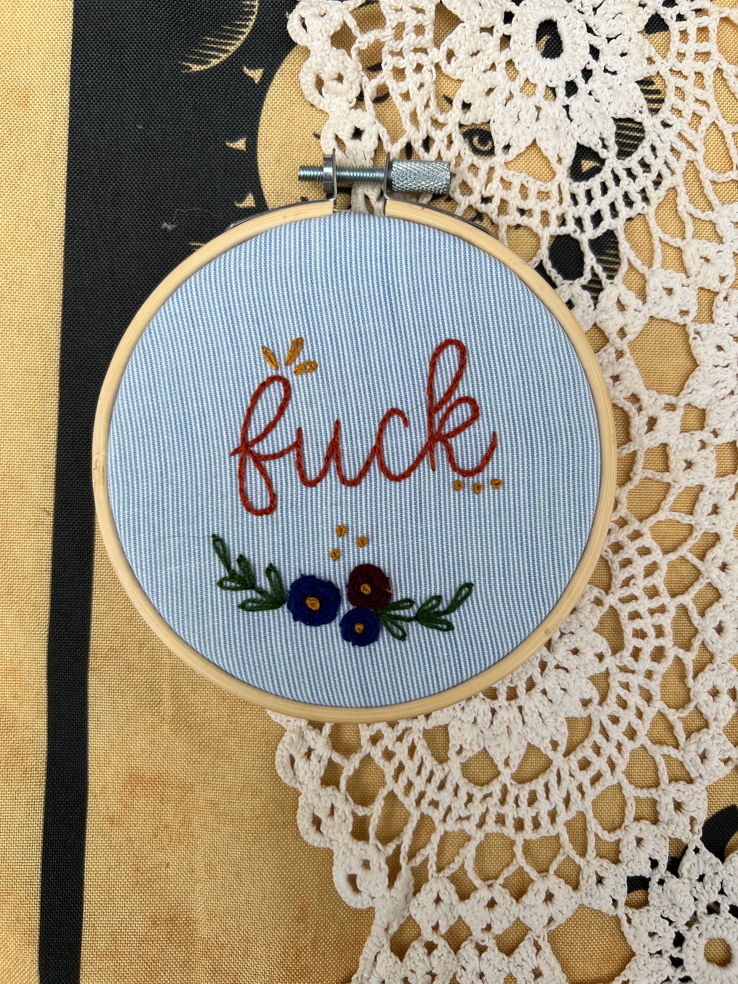 Curse Word Embroidery - Video Guide