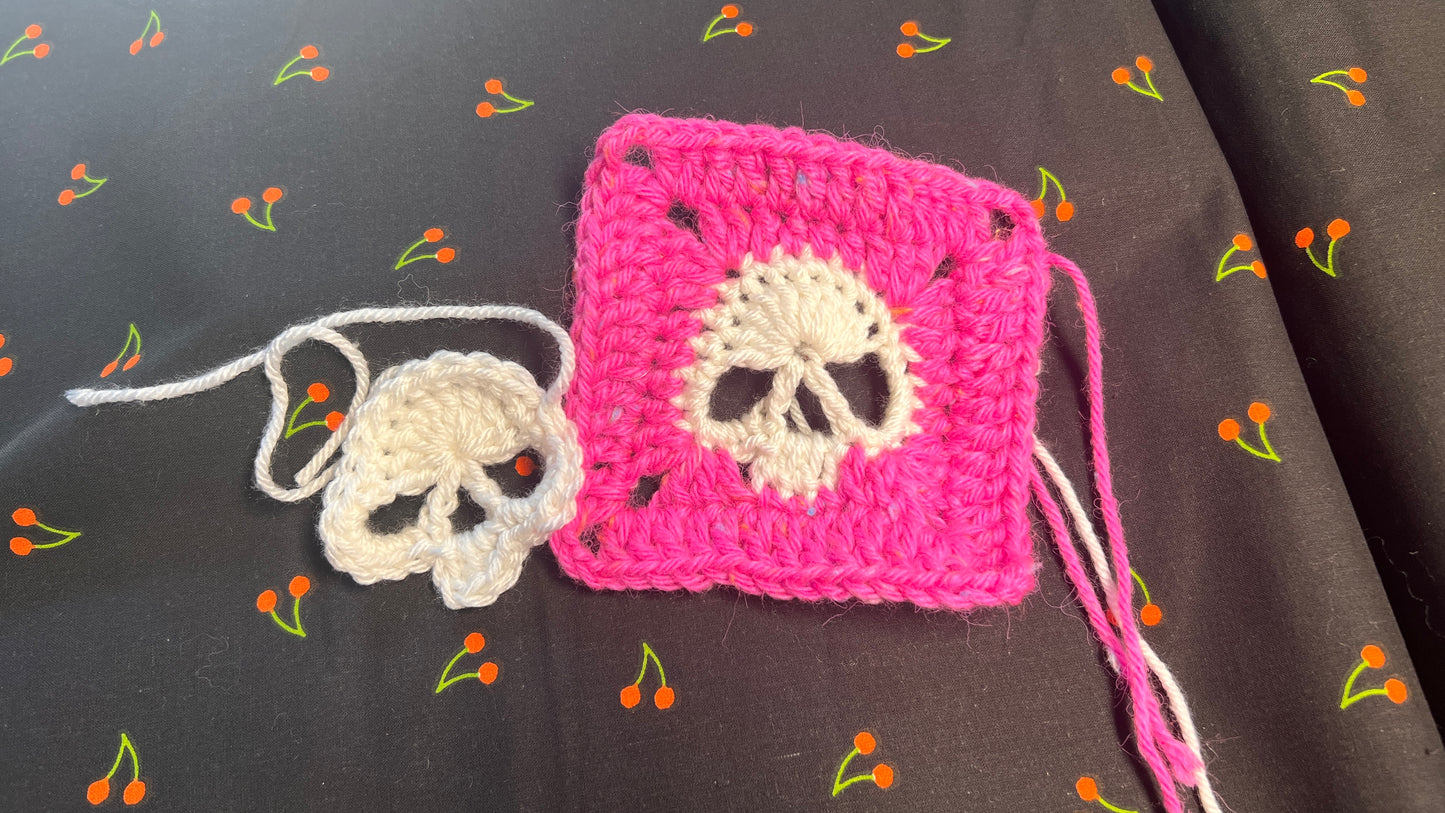 Granny Square Skull Crochet Class
