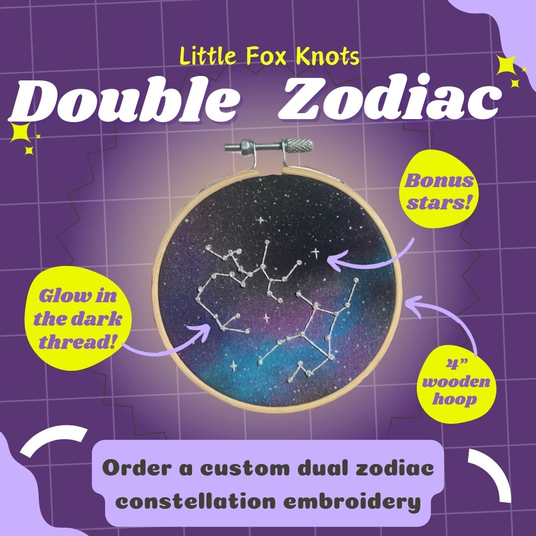 Custom Duo Zodiac Embroidery