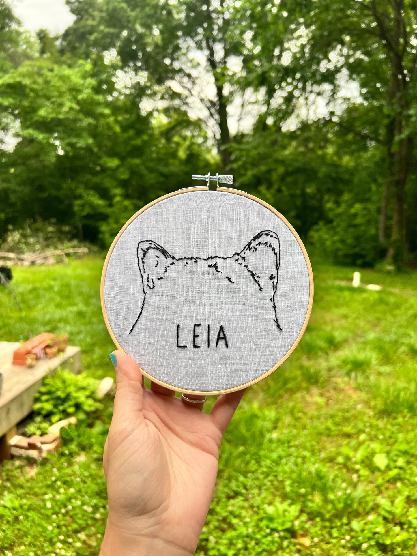 Custom Pet Ears Line Art