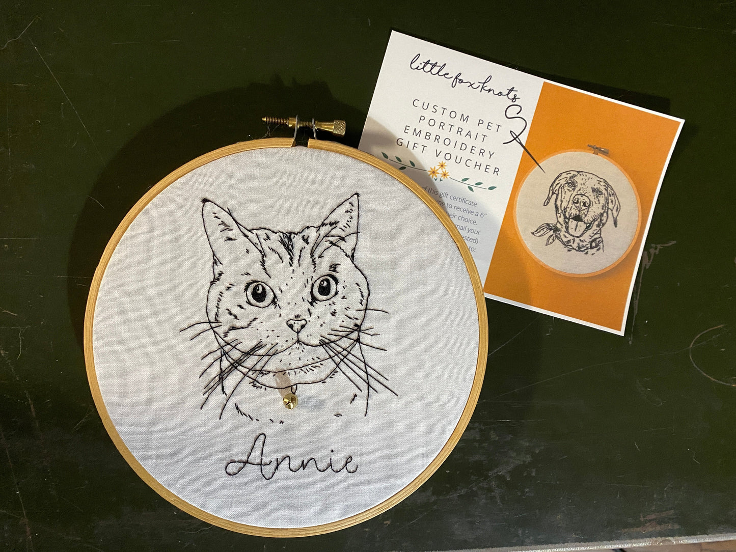 Pet Portrait Gift Voucher - Cat Voucher: Shipping Included!