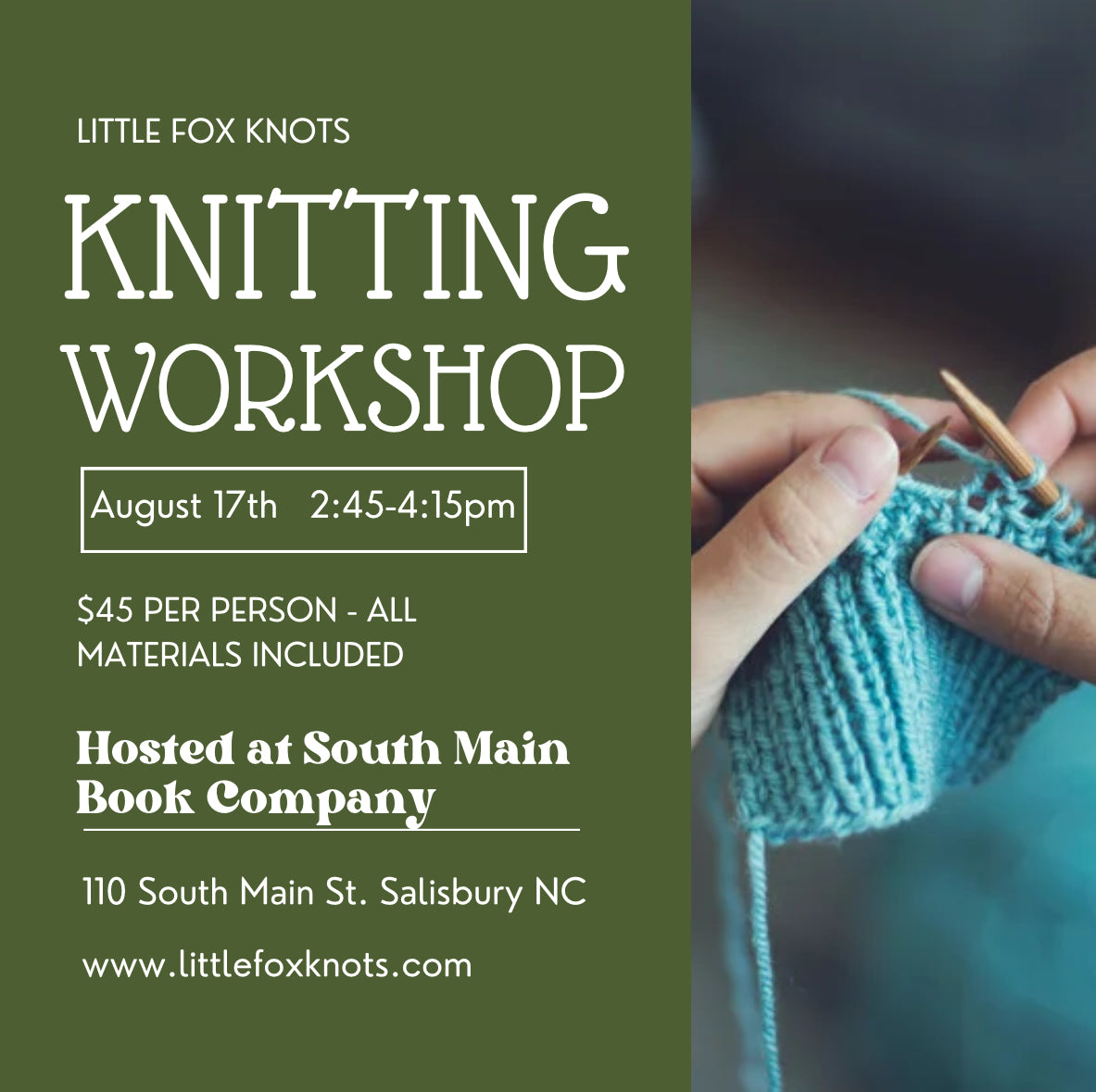 INTRO TO KNITTING - 8/17/25