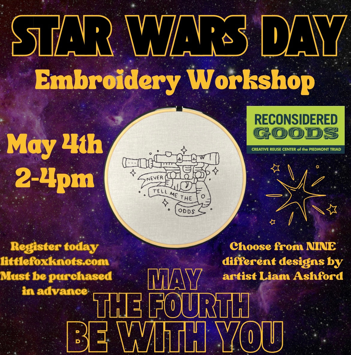 May The Fourth Embroidery Workshop