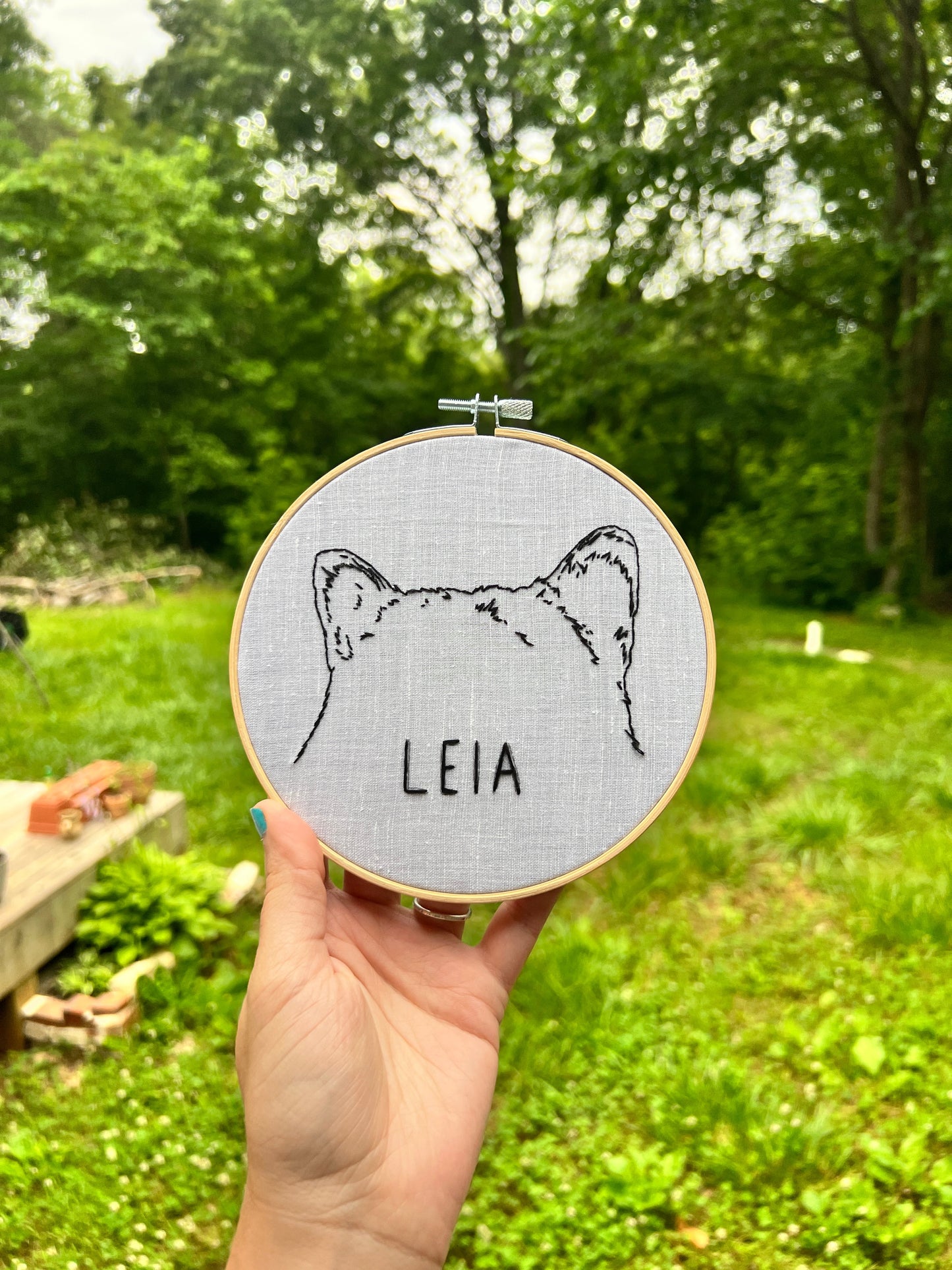 DIY MAILED PATTERN - Custom Pet Ears Line Art